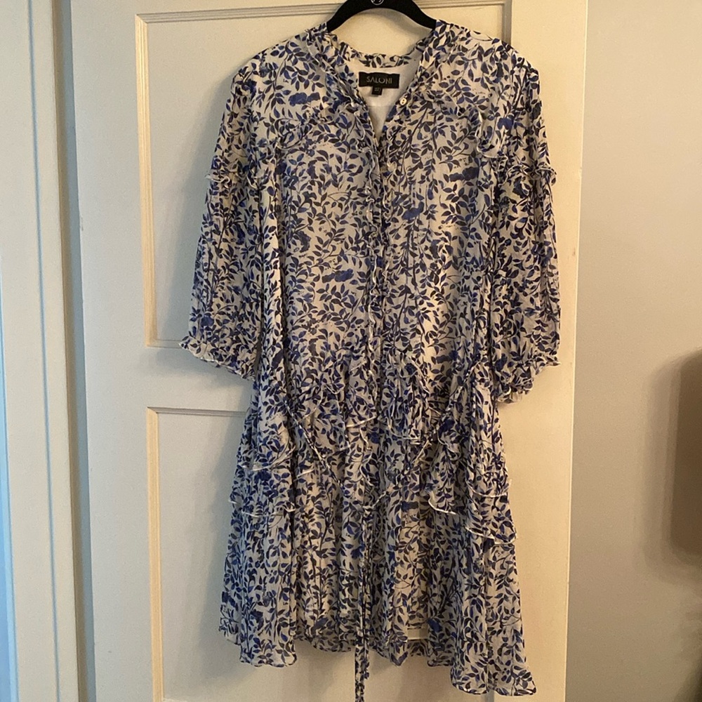 Saloni Silk Tilly Ruffle Dress